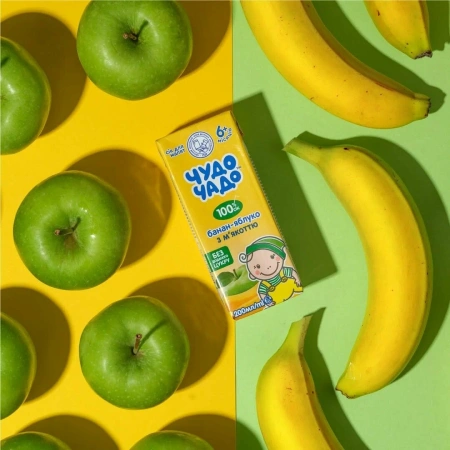 ЧУДО-ЧАДО Сок банан- яблоко с мякотью 200мл